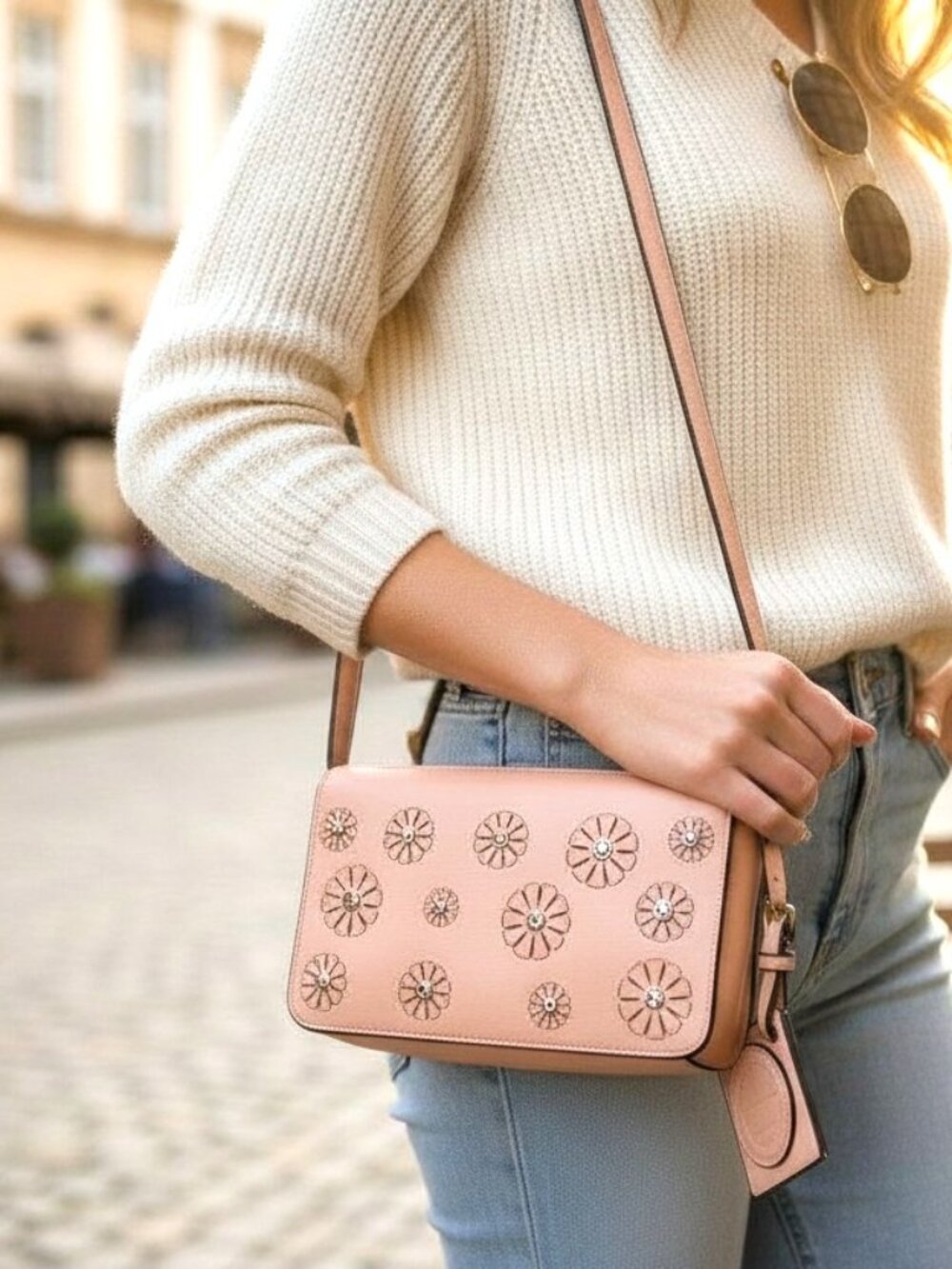 Catherine Malandrino Blush‎ Juliet Studded Crossbody Bag